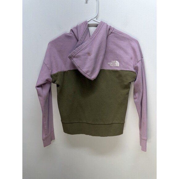 THE NORTH FACE Kid's Girl's 1/2 Zip Fleece Hoodie Sweater Cotton Blend Pink M - Picture 8 of 11